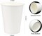 100 Pack 12 oz White Paper Cups, Summer Party Tableware, Leak-Free Disposable Cup, Cold and Hot Drinks Holder, for Cafe, Office, Party, Home, Festival Events